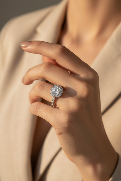 Moissanite Alpine Ring