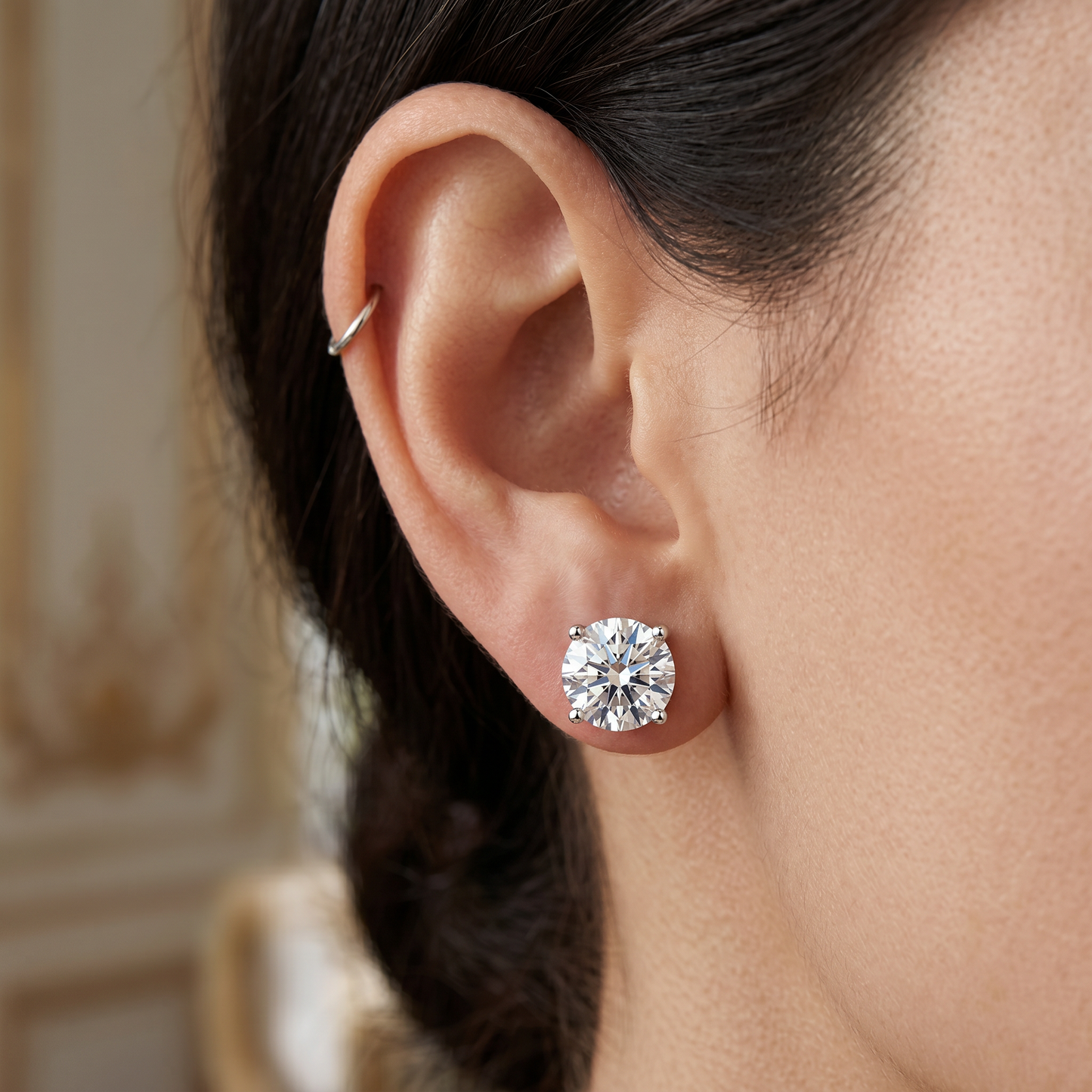 Moissanite Aurora Ohrstecker