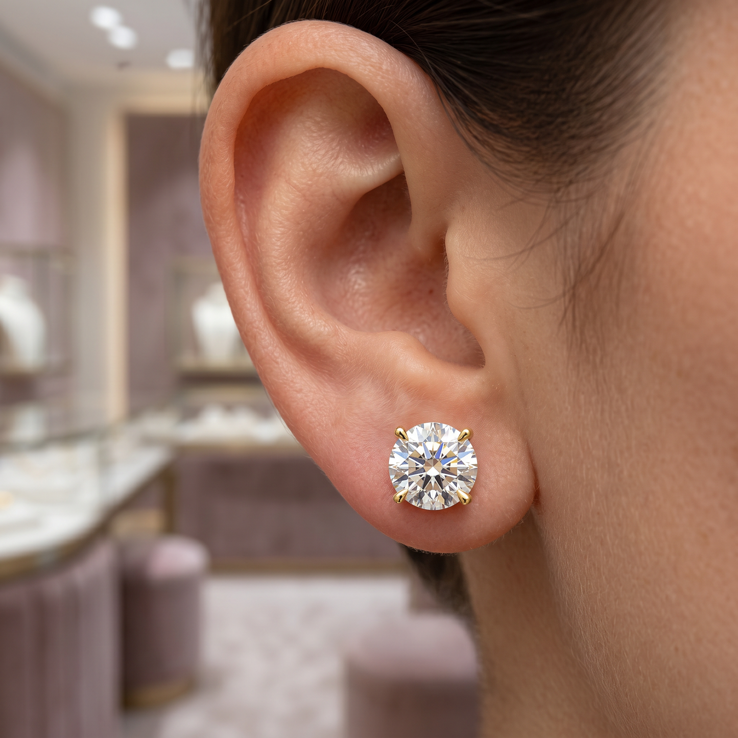 Moissanite Aurora Ohrstecker