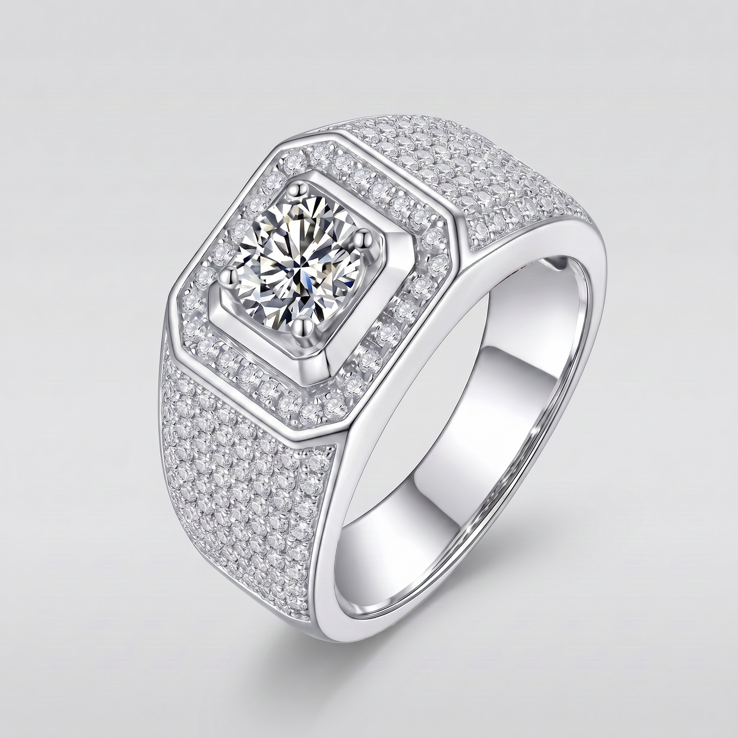Moissanite Axis Ring