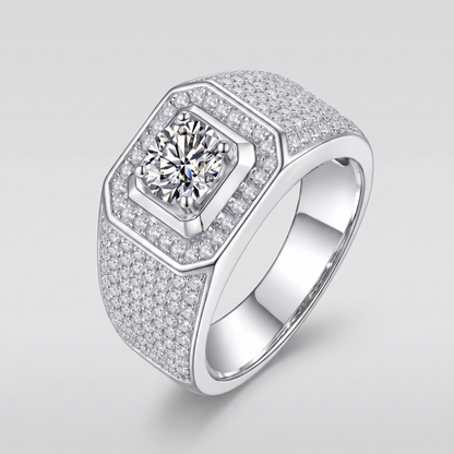 Moissanite Axis Ring