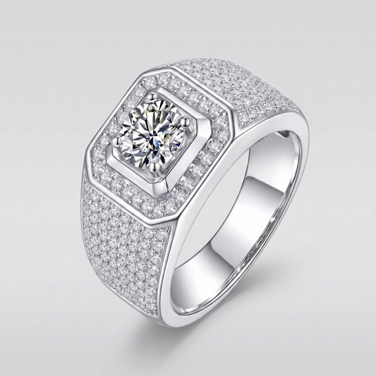 Moissanite Axis Ring