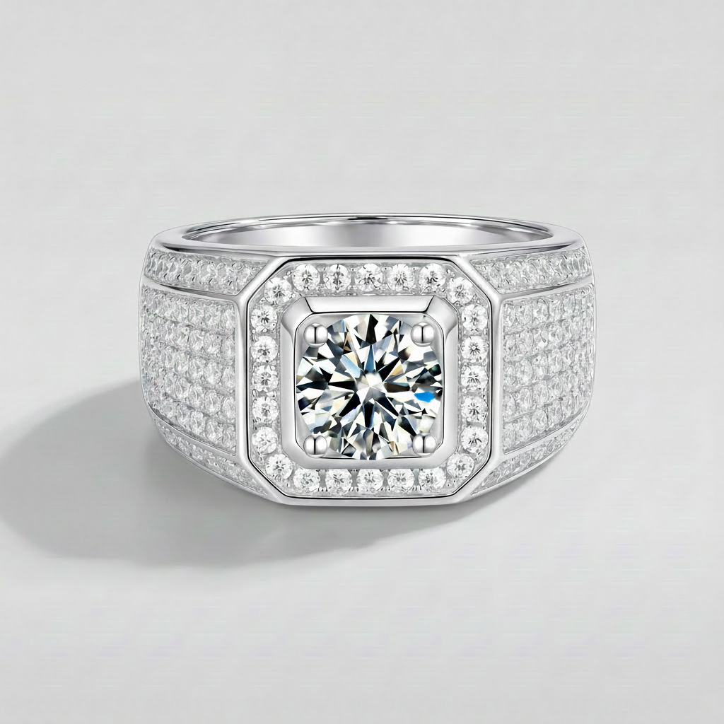Moissanite Axis Ring