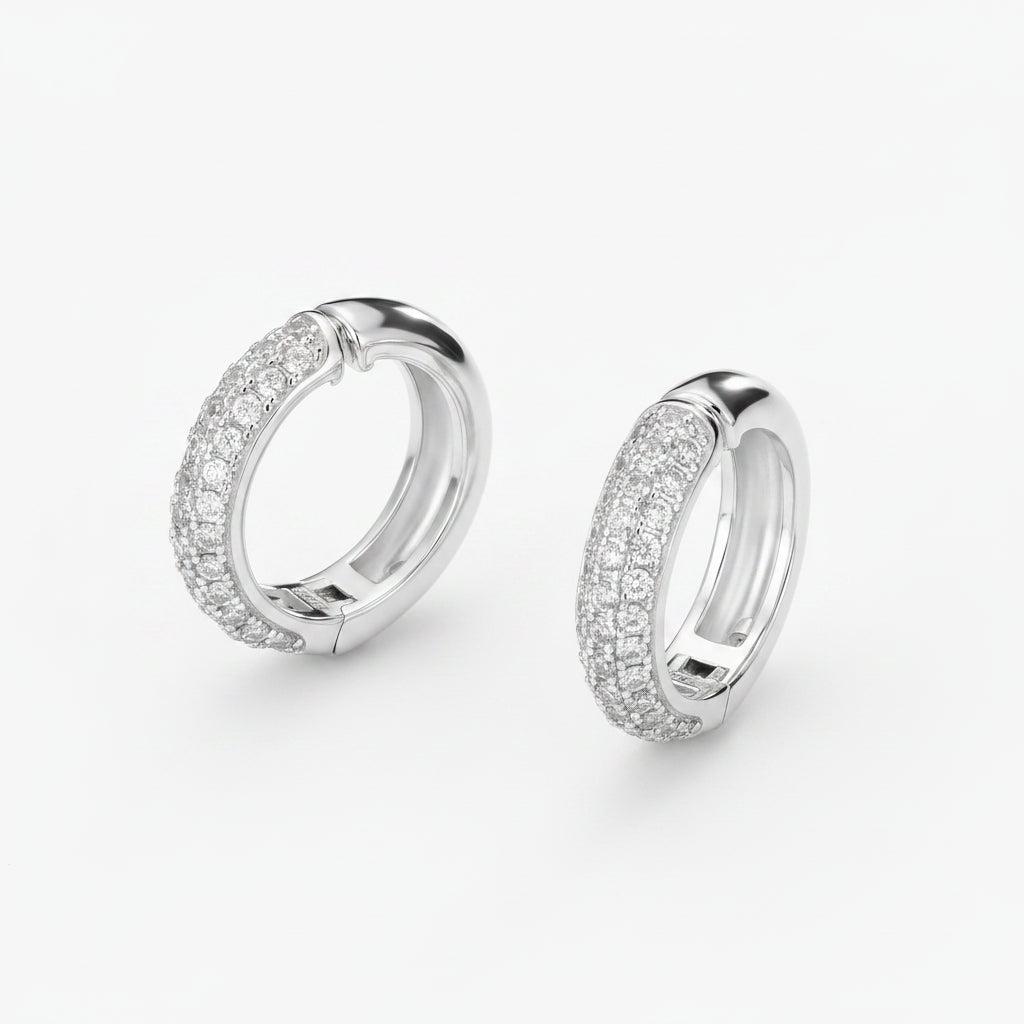 Moissanite Classic Hoops