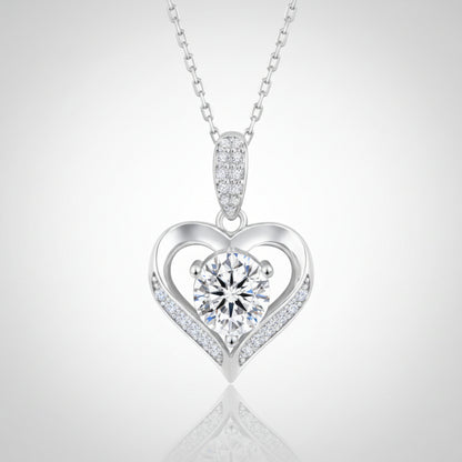 Moissanite Cœur Entouré Kette