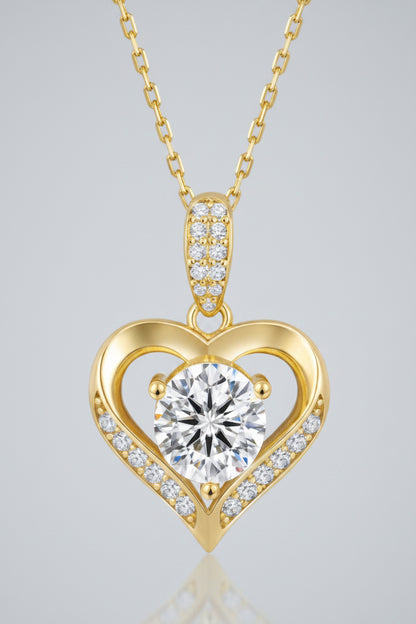 Moissanite Cœur Entouré Kette