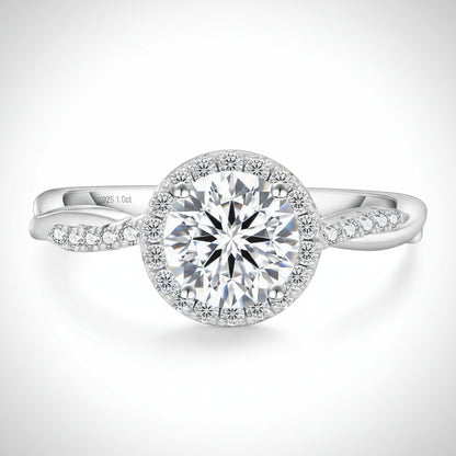 Moissanite Crystal Ring