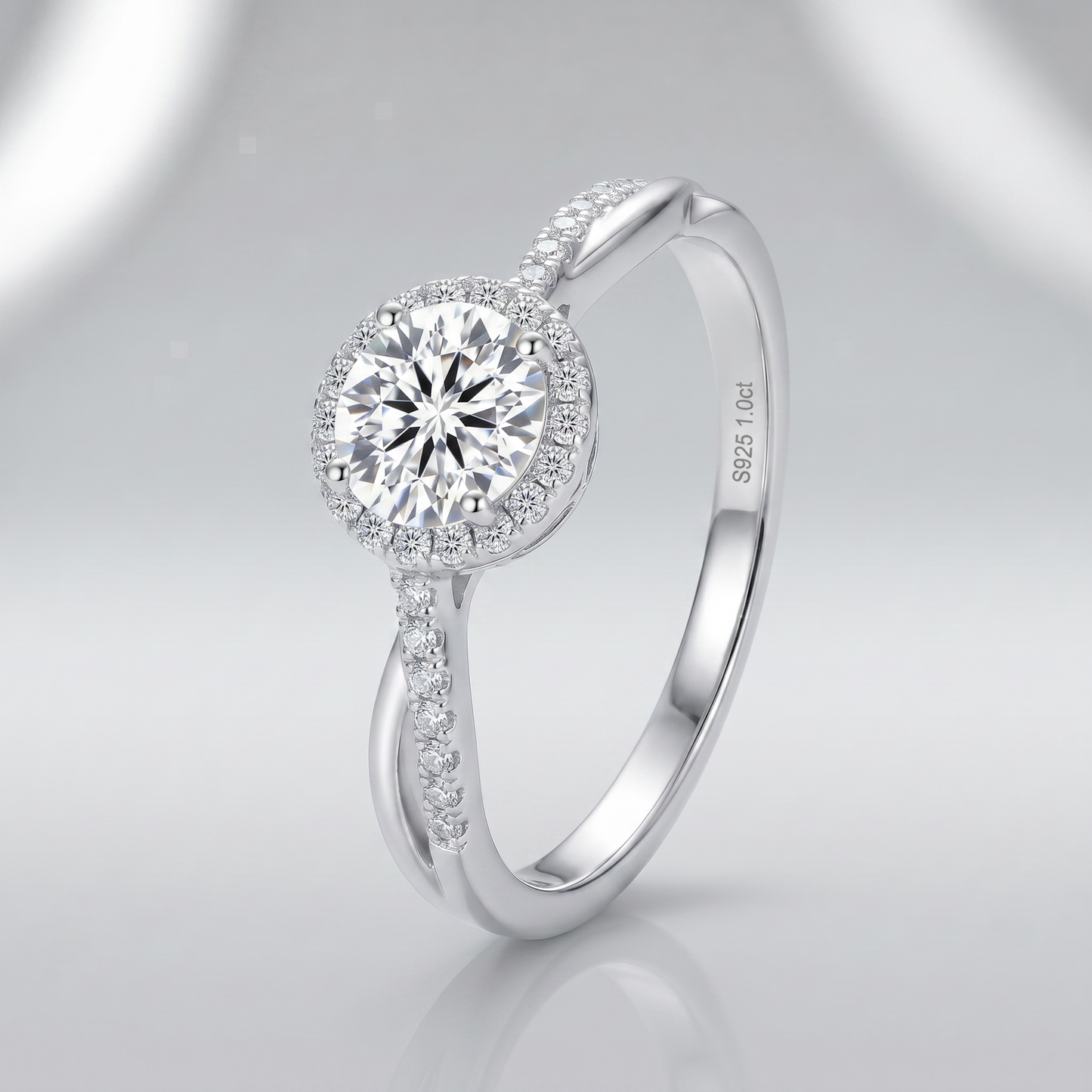 Moissanite Crystal Ring