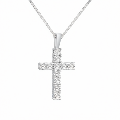 Moissanite Damen-Kreuzkette