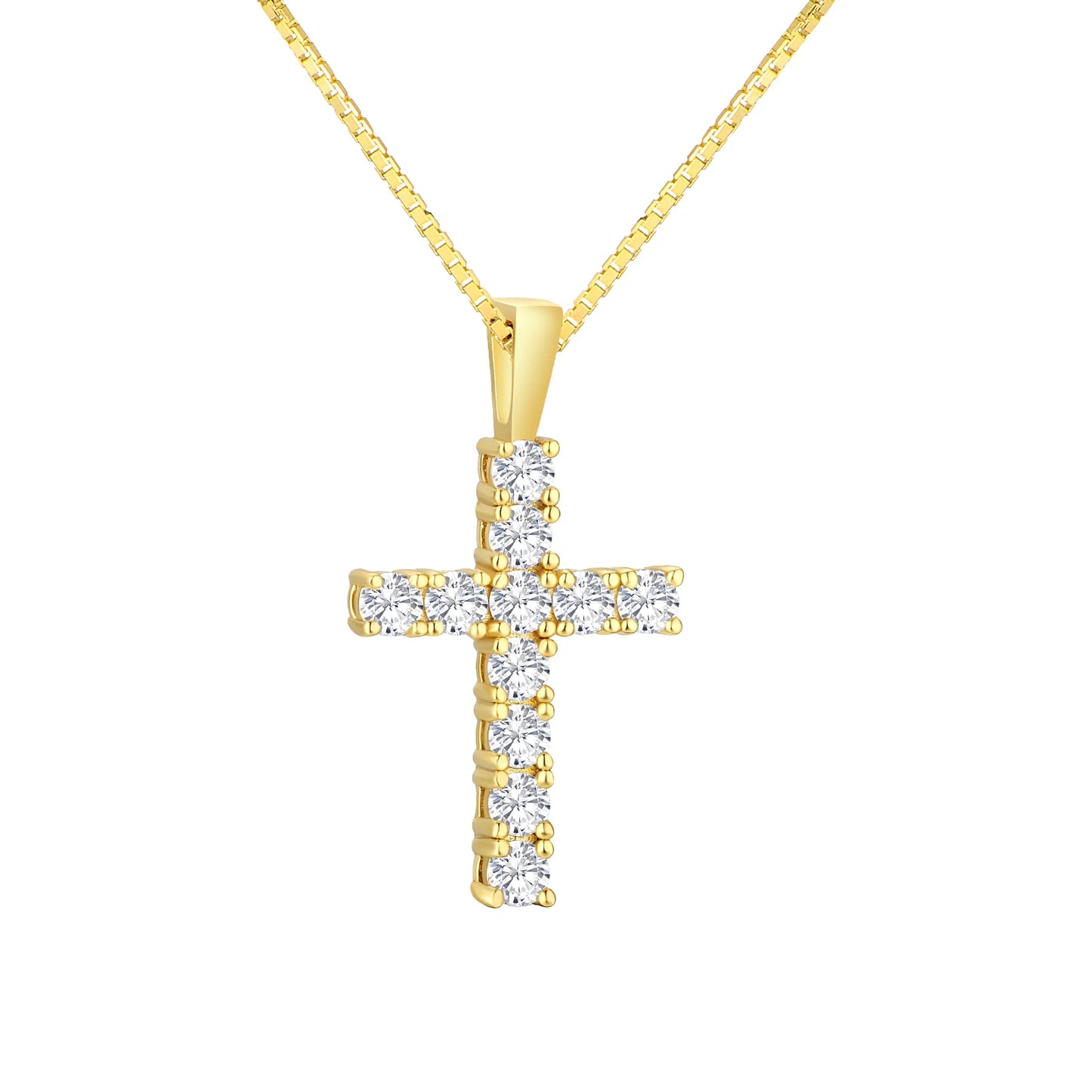 Moissanite Damen-Kreuzkette