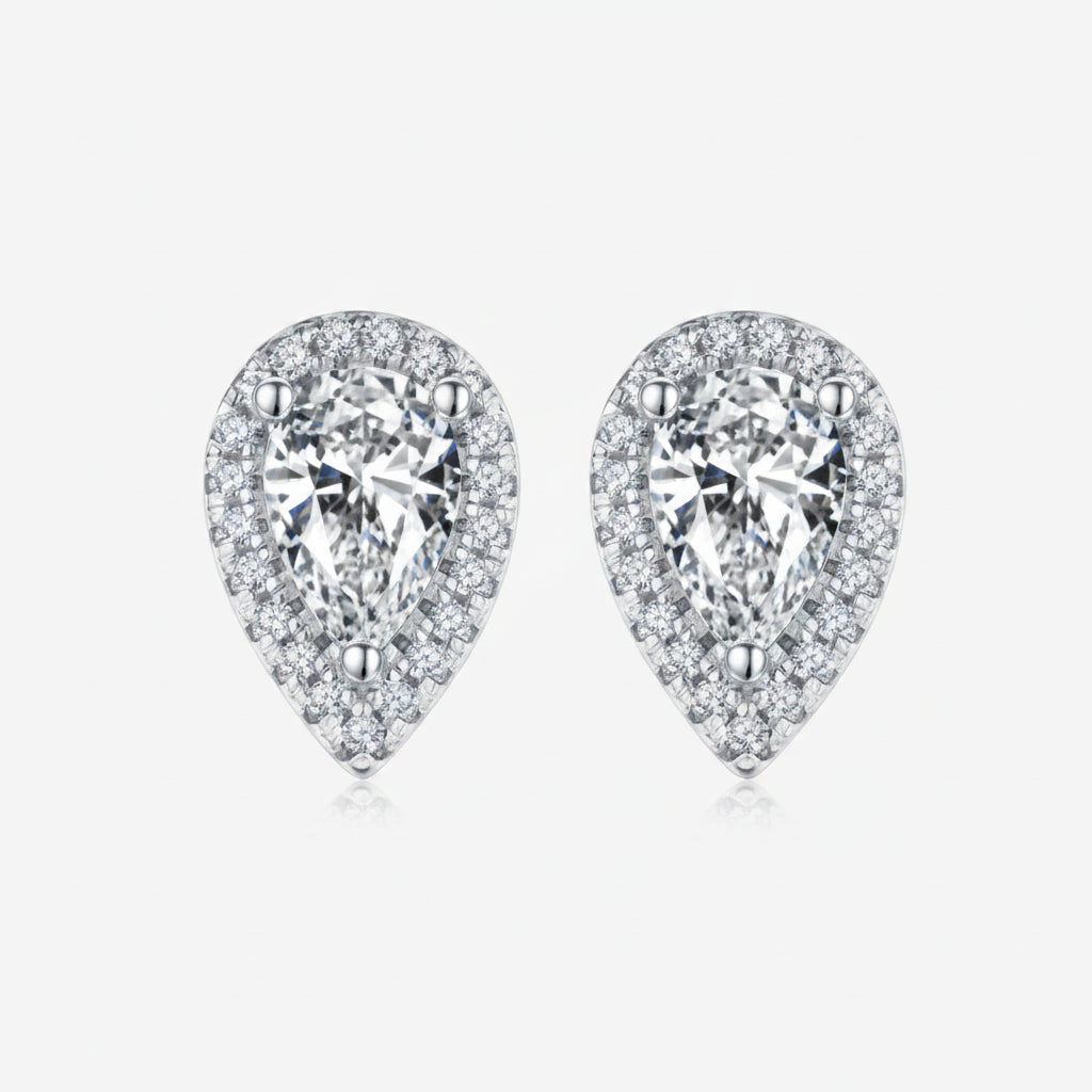 Moissanite Drop Ohrstecker