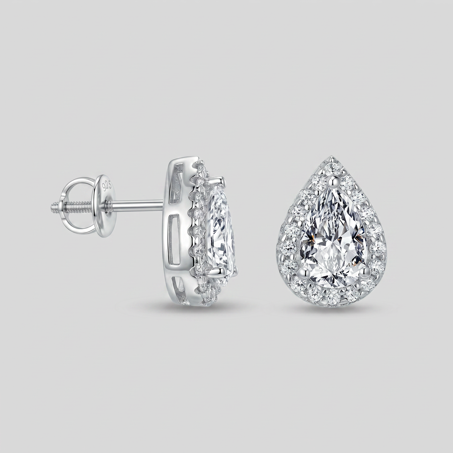 Moissanite Drop Ohrstecker