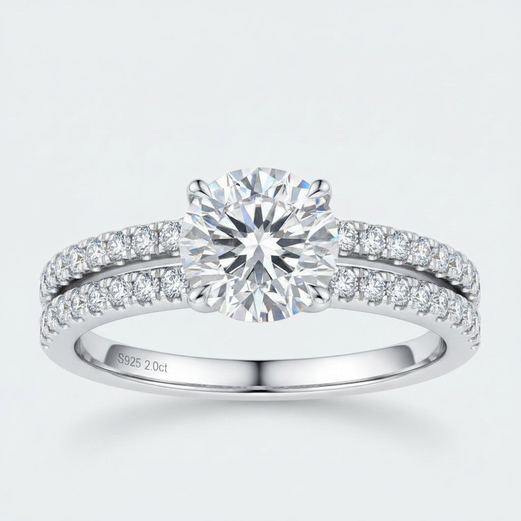 Moissanite Duo Ring-Set