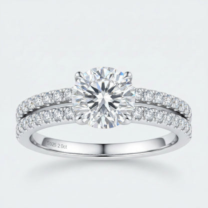 Moissanite Duo Ring-Set