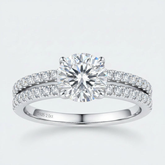 Moissanite Duo Ring-Set