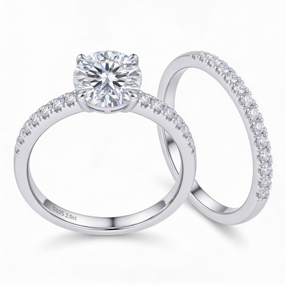 Moissanite Duo Ring-Set