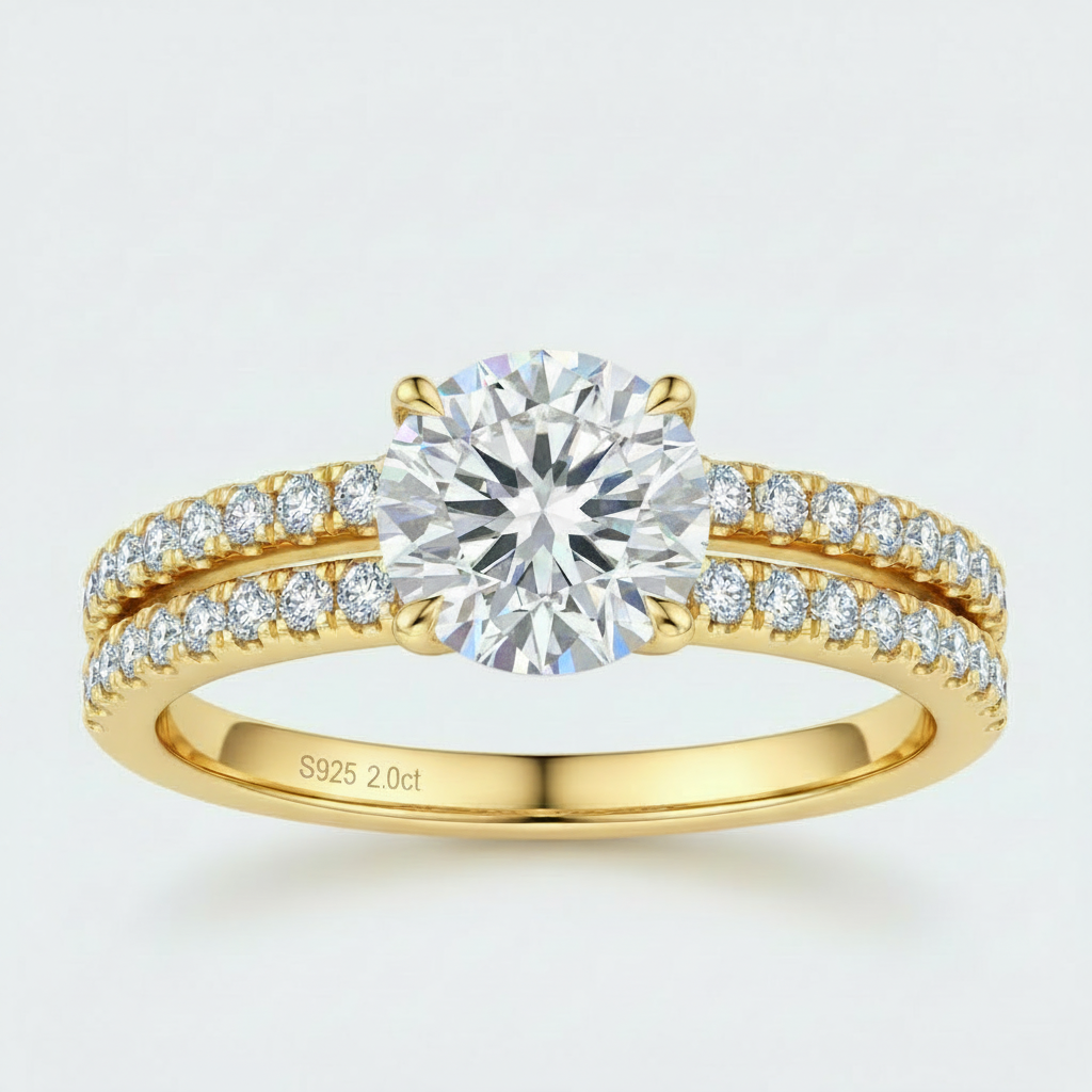 Moissanite Duo Ring-Set
