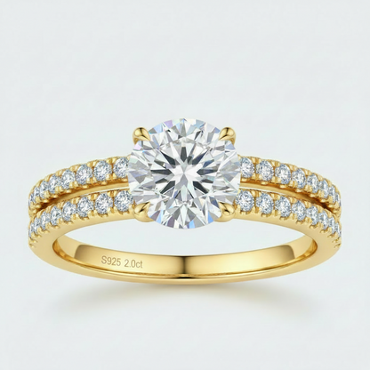 Moissanite Duo Ring-Set