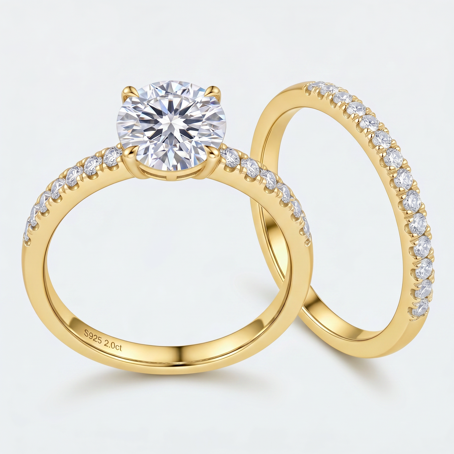 Moissanite Duo Ring-Set