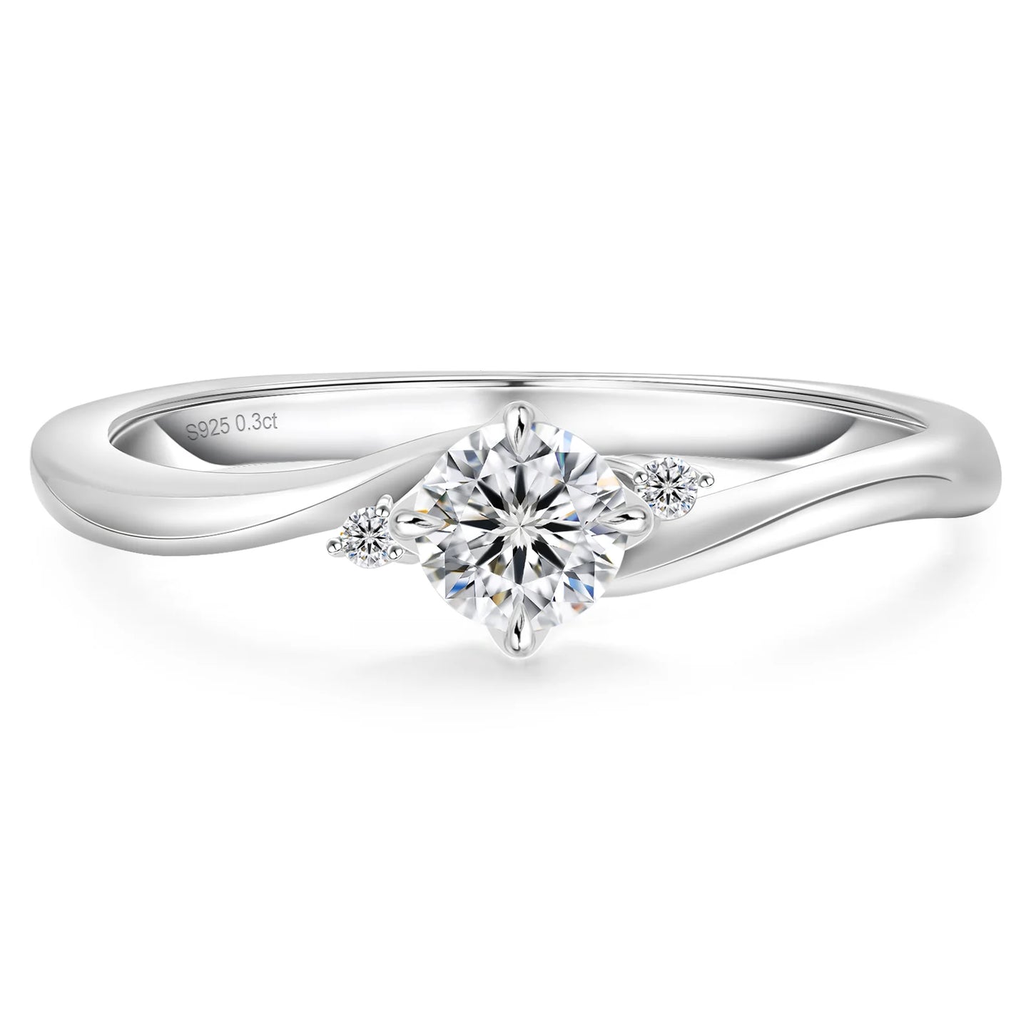 Moissanite Elven Ring