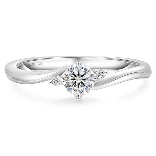 Moissanite Elven Ring