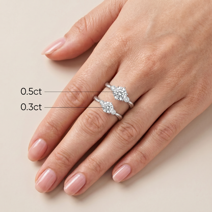 Moissanite Flame Ring
