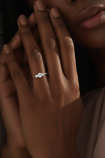 Moissanite Flame Ring