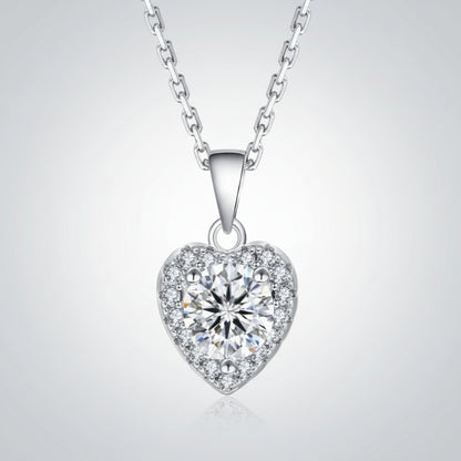 Moissanite Herz Halskette