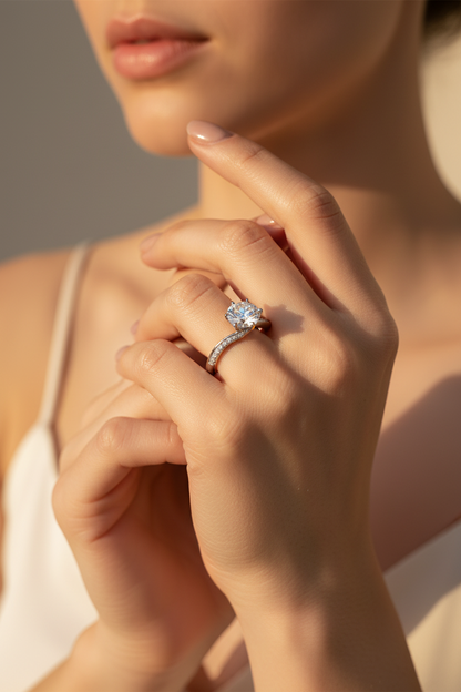 Moissanite Ice Ring