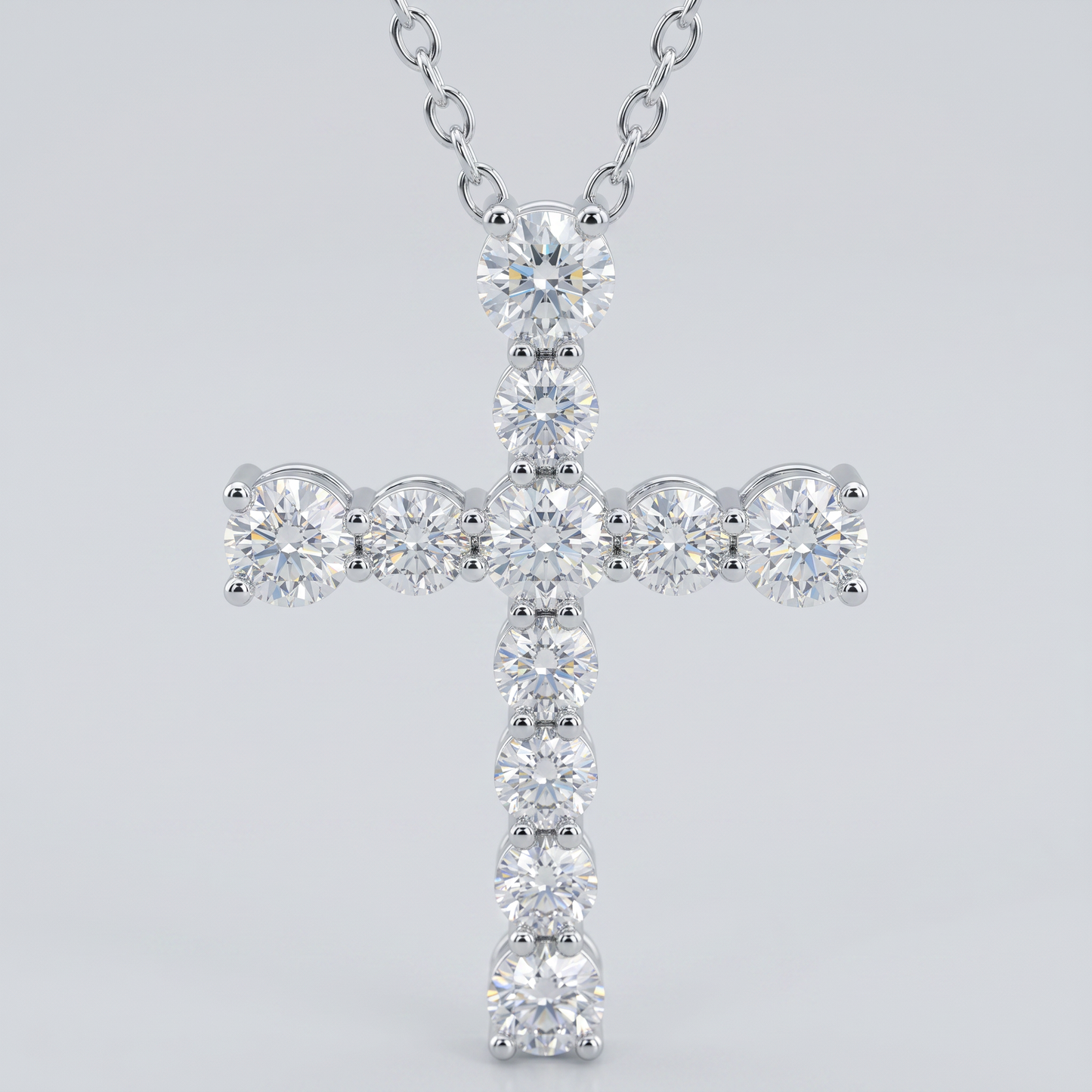 Moissanite Iced Out Kreuzkette