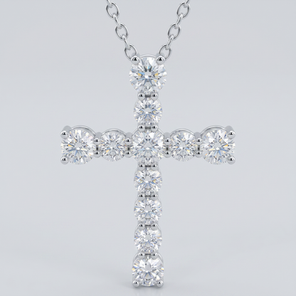 Moissanite Iced Out Kreuzkette