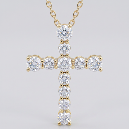Moissanite Iced Out Kreuzkette