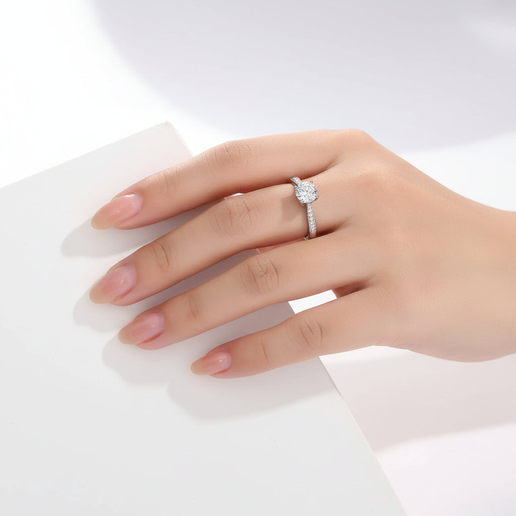 Moissanite Inferno Ring