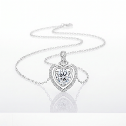 Moissanite Infinity Herz Halskette