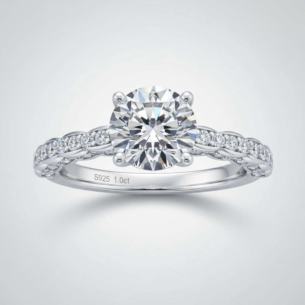 Moissanite Kronen Ring
