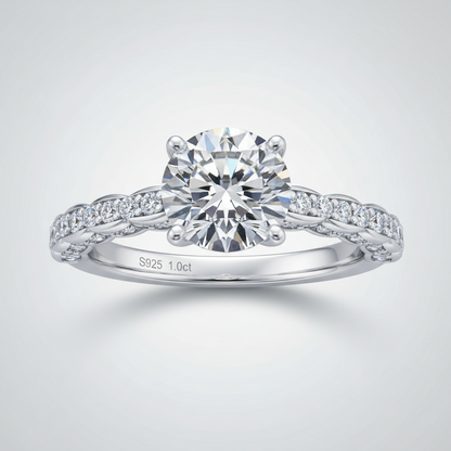 Moissanite Kronen Ring