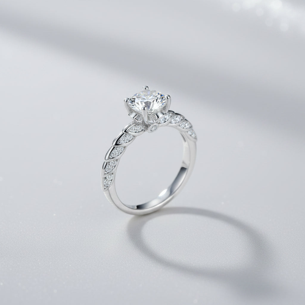 Moissanite Kronen Ring