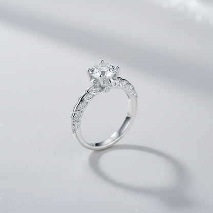 Moissanite Kronen Ring