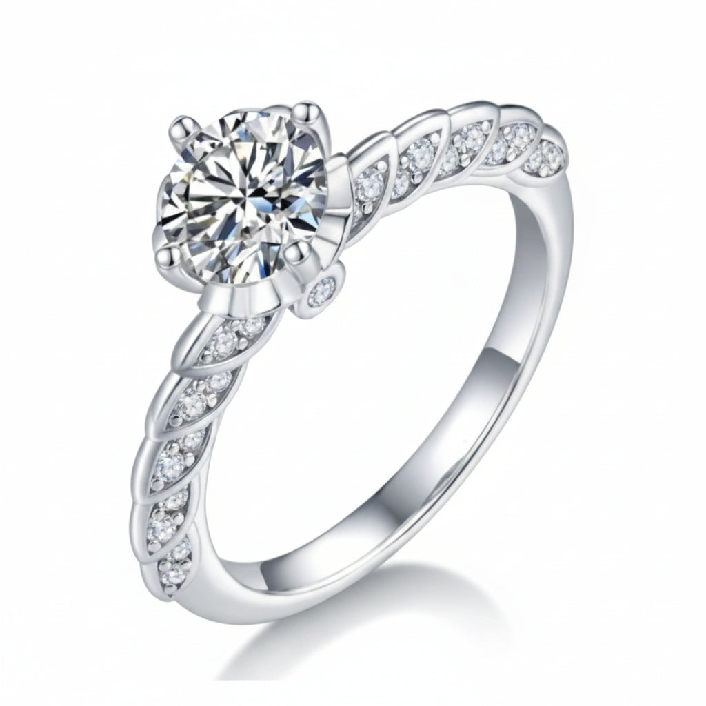 Moissanite Kronen Ring