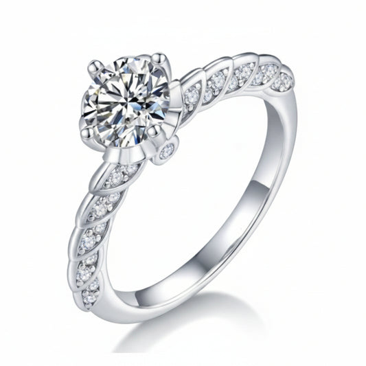 Moissanite Kronen Ring