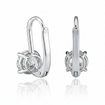 Moissanite Leverback Solitär Ohrstecker