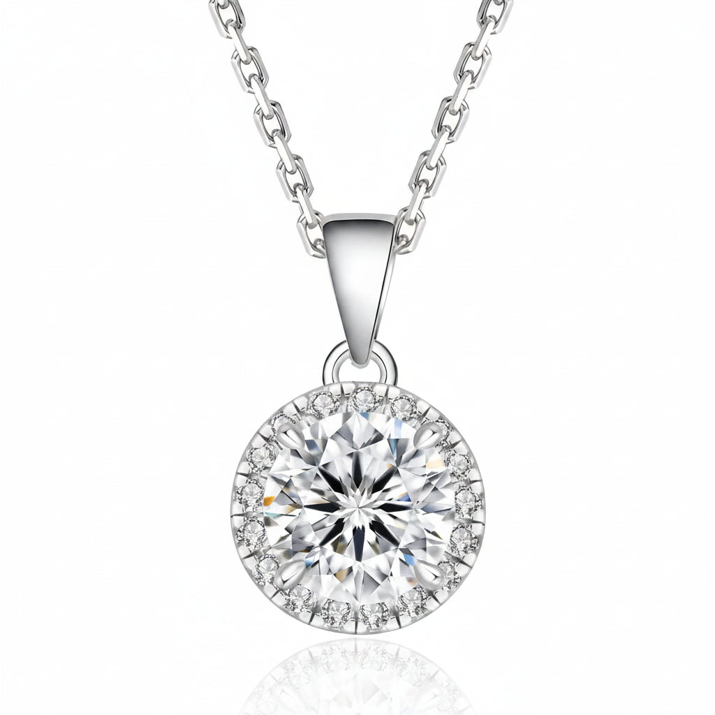 Moissanite Luna Halskette