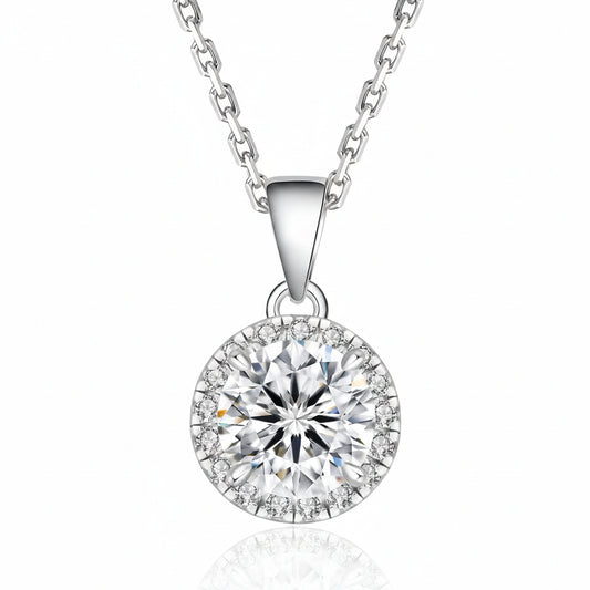Moissanite Luna Halskette
