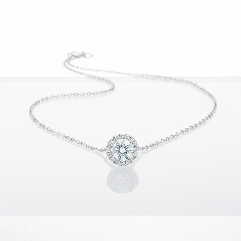 Moissanite Luna Halskette