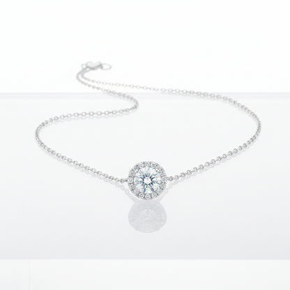 Moissanite Luna Halskette