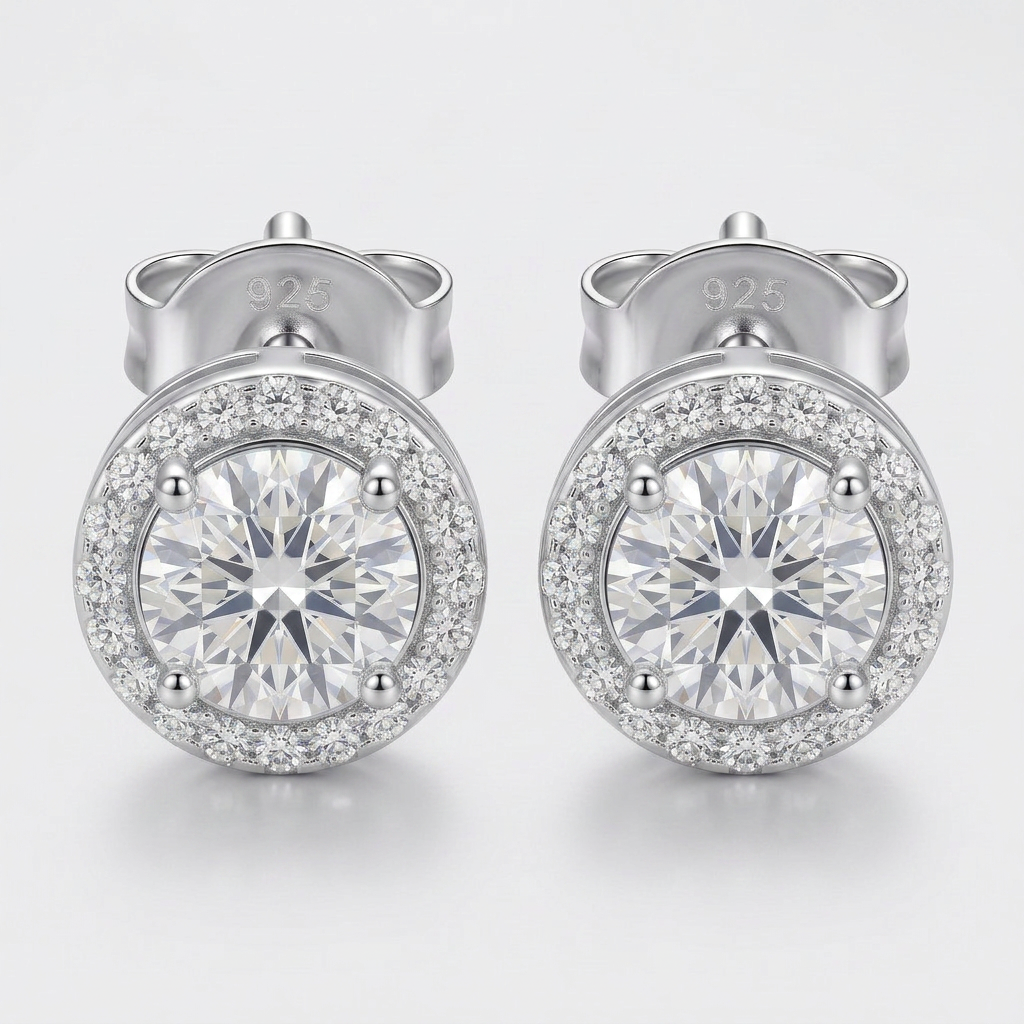 Moissanite Luna Ohrstecker