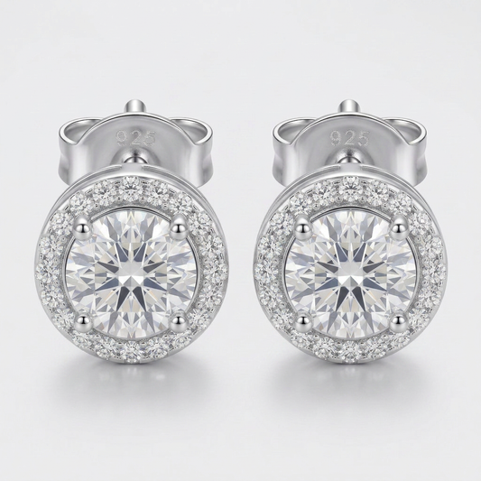 Moissanite Luna Ohrstecker