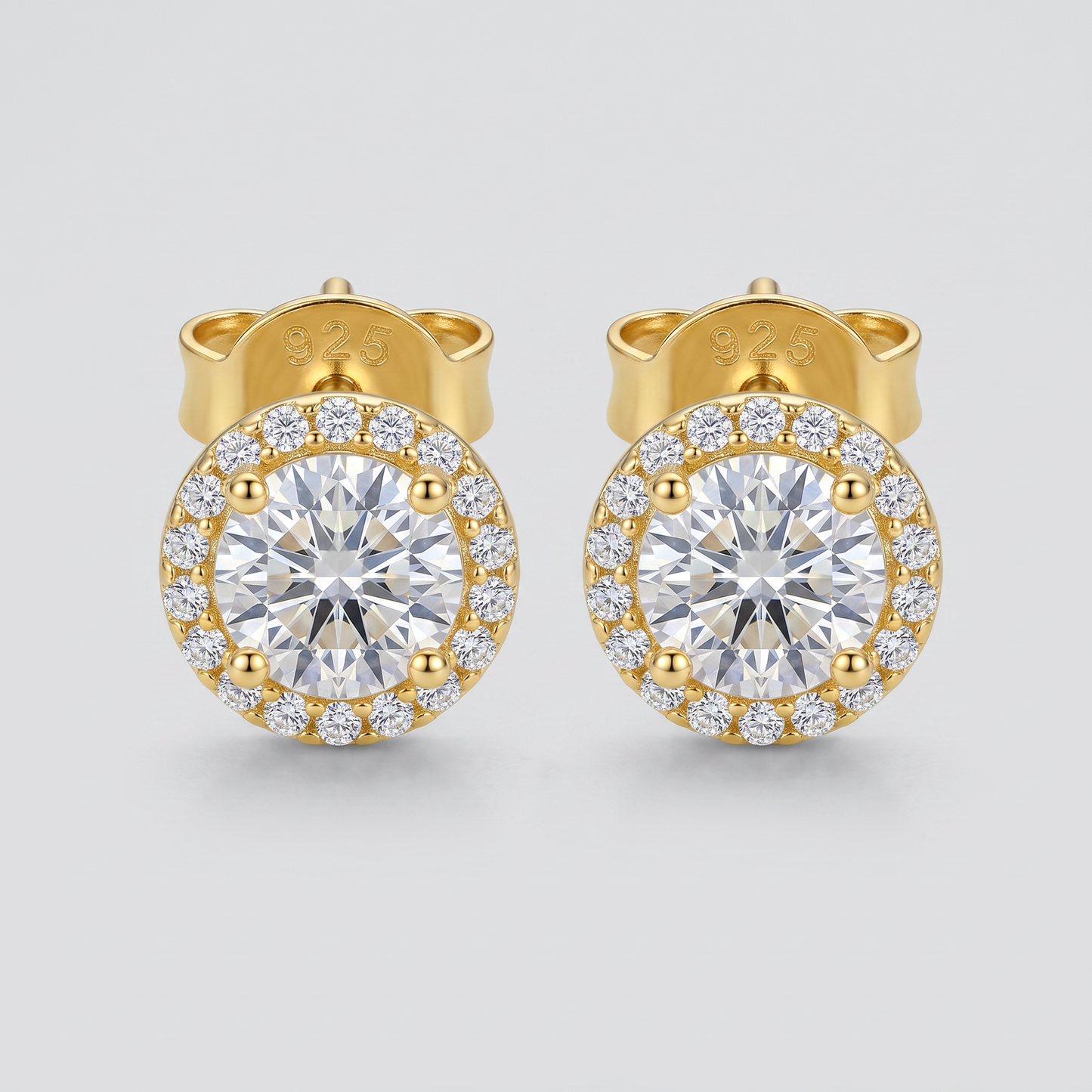 Moissanite Luna Ohrstecker