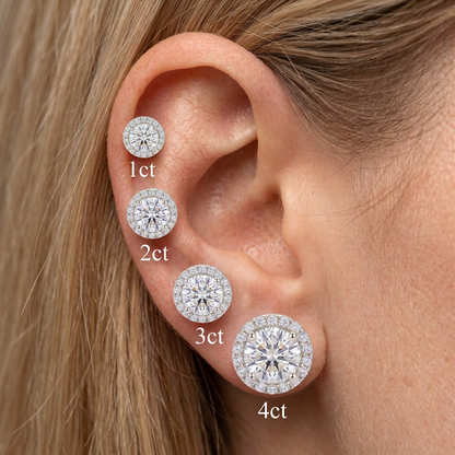 Moissanite Luna Ohrstecker