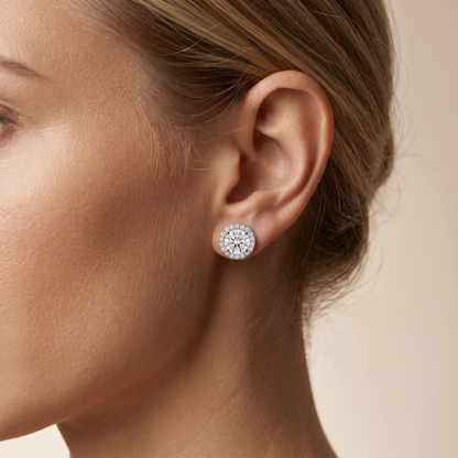 Moissanite Luna Ohrstecker